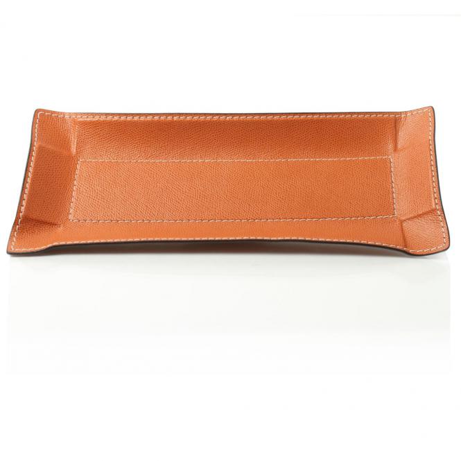 Giobagnara Taschenleerer aus Leder lang cognac Lederablage Jack lang, siena rotbraun