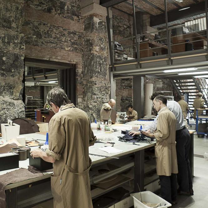 Giobagnara Schreibtischauflage aus Leder siena rotbraun - Herstellung handarbeit Schreibtischauflage, siena rotbraun