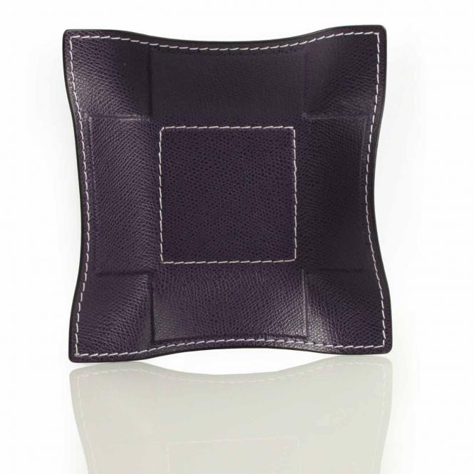 Giobagnara Ablageschale Jack lederbezogen quadratisch S violett Lederablage Jack quadratisch S, violett