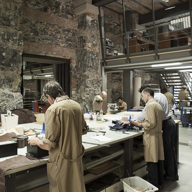 Giobagnara Schreibtischauflage aus Leder stone - Herstellung handarbeit Schreibtischauflage, taupe