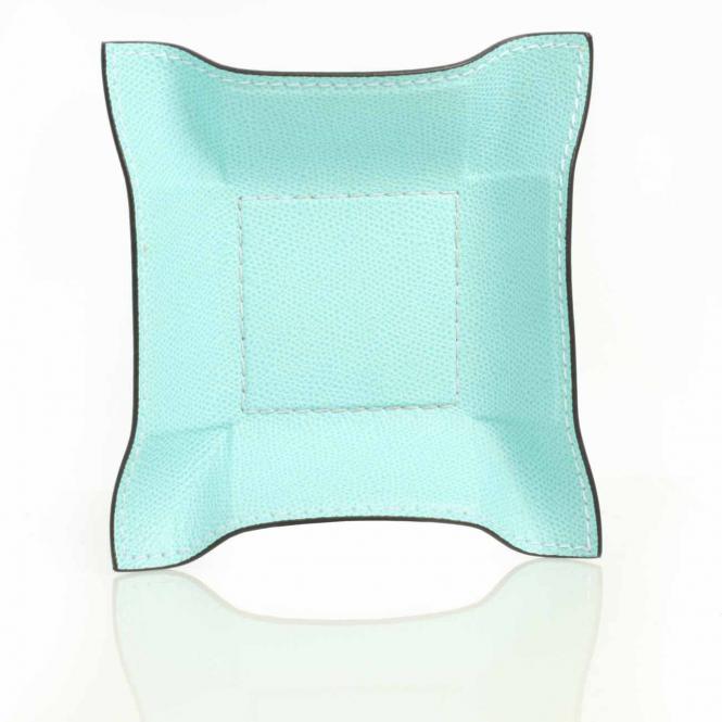 Giobagnara Taschenleerer Jack quadratisch S aus Leder light blue Lederablage Jack quadratisch S, light blue