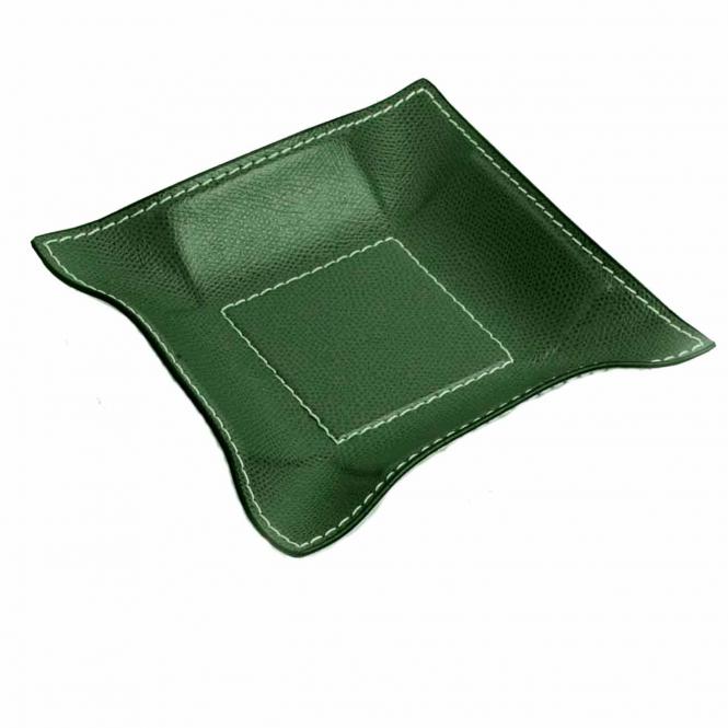 Giobagnara Ablageschale Jack lederbezogen quadratisch S racing green Lederablage Jack quadratisch S, british racing green