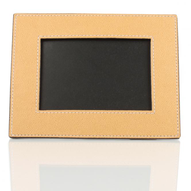 Giobagnara Bilderrahmen M lederbezogen sand - längs Lederbilderrahmen M, sand 23x18cm