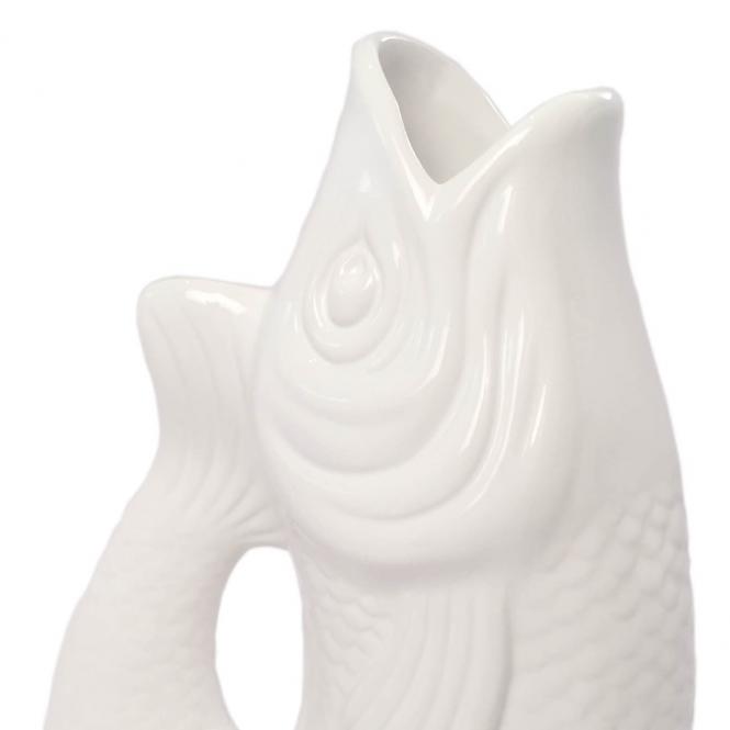 Detailansicht der Wasserkruges in weiß Vase/Krug Monsieur Carafon weiß, groß