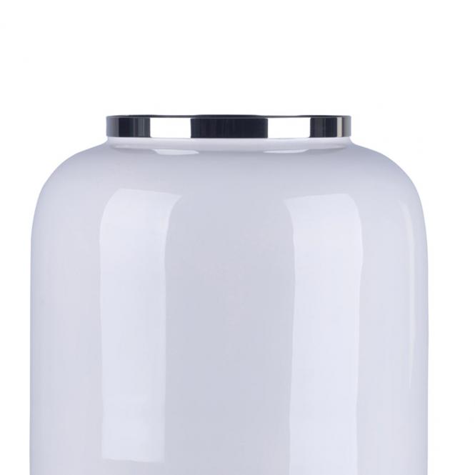Gift Company Saigon Vase L weiß silberfarben - Detailansicht Saigon Vase L, weiß/silberfarben