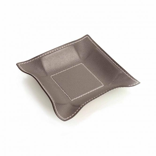 Giobagnara Taschenleerer Jack quadratisch S aus Leder stein Lederablage Jack quadratisch S, taupe