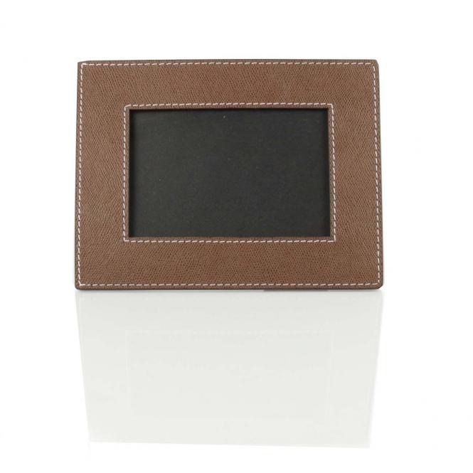 Giobagnara Fotorahmen M aus Leder braun - längs Lederbilderrahmen M, braun 23x18cm