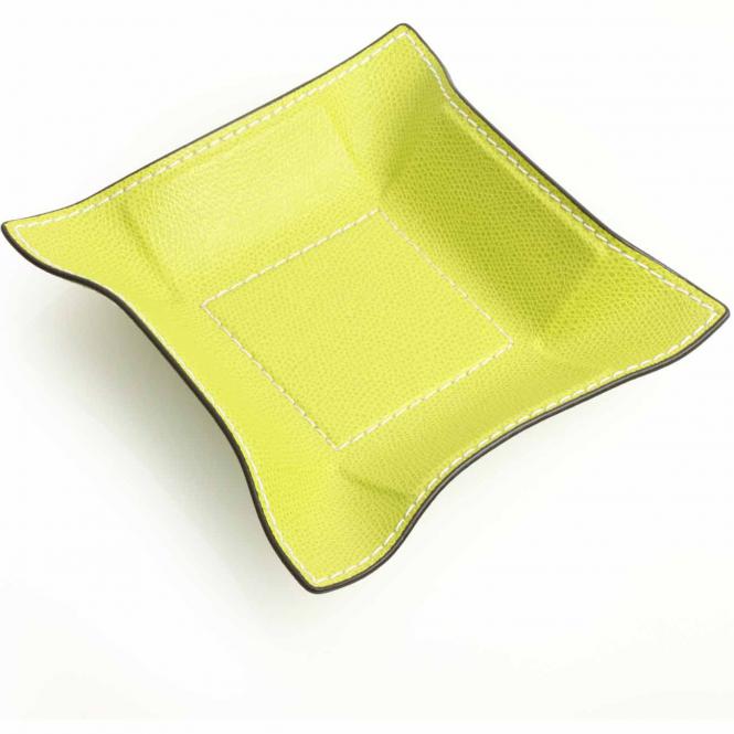 Giobagnara Ablageschale Jack lederbezogen quadratisch S lime Lederablage Jack quadratisch S, lime