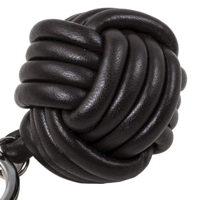 Giobagnara Schlüsselring Nodo aus Leder braun - Detailansicht Leder und Knoten Schlüsselanhänger Nodo, braun